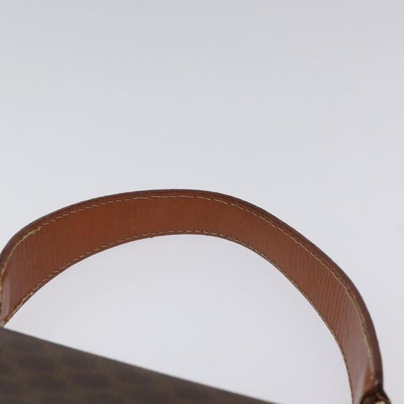 CELINE Macadam Canvas Hand Bag Pvc Leather Brown Gold - Picture 8 of 13